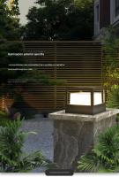 Lámpara de poste Lámpara de Puerta de Pilar Lámpara de columna de Luz exterior Villa IP65 Impermeable Aluminio Jardín Césped Puerta Valla Luz de entrada, Blanco frío - details 0