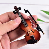 Mini Violín De Plástico Para Decoración De Hogar Con Soporte Instrumento Musical Pequeño Artesanía DIY Para El Hogar - details 0