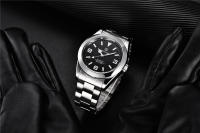 Reloj De Pulsera Mecánico Para Hombres BENYAR Marca De Lujo Acero Inoxidable Resistente Al Choque Con Marcadores Arábigos Y Calendario Completo - details 11