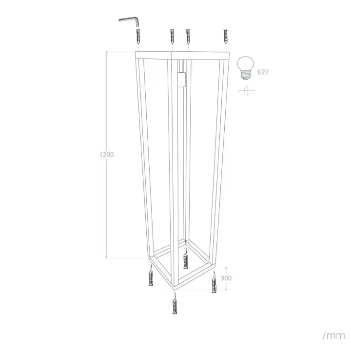 Ledkia Lámpara de Pie de Madera Coba - Diseño Nórdico-vintage para Iluminar Tu Hogar - 1