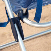Aktive - Pack 2 sillas de playa plegables, aluminio y textileno, reclinables 4 posiciones, soporta 110 kg, color azul, asas de transporte, modelo La Palma - details 6