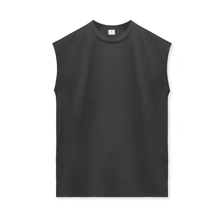 Mesh Quick Dry Tank Top for Men Summer Sleeveless Shirts Fitness Clothing Loose Gym Clothes Workout Solid Color Running Vest - 1