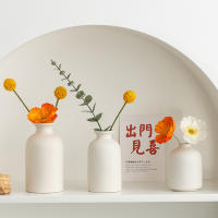 Vaso De Flor Cerámico Blanco Alargado Estilo Nórdico Minimalista Decoración De Escritorio Para Arreglo Floral Y Flores - details 13