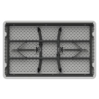 Lifetime - mesa plegable blanca 122x76 cm, altura 74 cm, tablero polietileno alta densidad, protección UV, resistente al agua, estructura metálica estable, uso interior exterior, práctica y duradera - details 1