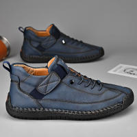 Zapatos Casuales Para Hombre De Cuero Hacer a Mano Transpirables Mocasines De Moda Talla Grande 38-48 Zapatos De Barco Lujo - details 36
