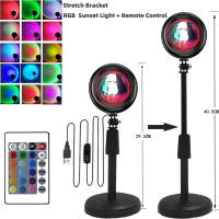 Lámpara De Ambiente Arcoíris Proyector De Puesta De Sol Luz De Noche Para Decoración De Habitación Y Pared Estilo Tiktok - details 1
