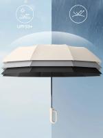 Paraguas Automático Resistente Al Viento Con 12 Costillas Y Mango Protección UV Plegable Para Viajes Sombrilla Solar Y De Lluvia Para Adultos - details 9