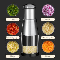 Cortador De Ajo Presionado De Acero Inoxidable Molidor De Ajo Manual Portátil Chopper De Cocina Ecológico Y Duradero - details 1