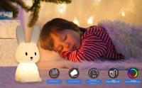 Lámpara Nocturna LED De Silicona Conejo Sensor De Toque Luz Animal Para Decoración De Habitación Regalo Para Niños Bebés Y Niñaslampara De Mesa Decorativa Para El Hogar - details 8