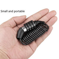 Cerradura De Seguridad Para Casco De Motocicleta Y Vehículos Eléctricos Universal Con Contraseña Antirrobo Para Bicicletas MTB Y Carretera Cierre Portátil Negro - details 2