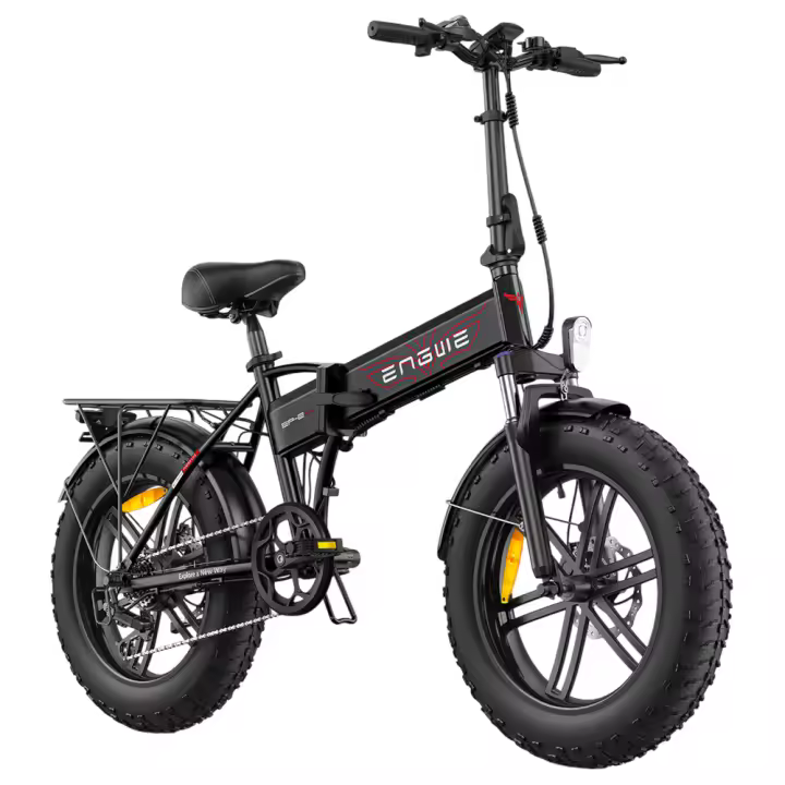 Bicicleta Eléctrica Plegable ENGWE EP-2 Boost, Motor 250W, Batería 48V 13Ah, Neumáticos Anchos  20*4.0 pulgadas, Máxima 25 km/h, Autonomía 120 km, Freno Disco Mecánico Delantero y Trasero, Sensor de Par, Suspensión Delantera, Shimano 7 Velocidades - 1