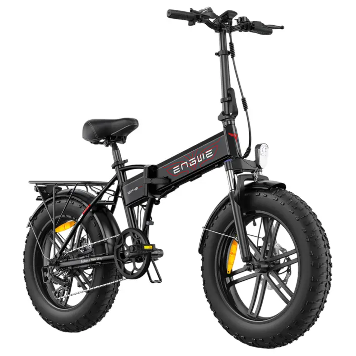 Bicicleta Eléctrica Plegable ENGWE EP-2 Boost, Motor 250W, Batería 48V 13Ah, Neumáticos Anchos  20*4.0 pulgadas, Máxima 25 km/h, Autonomía 120 km, Freno Disco Mecánico Delantero y Trasero, Sensor de Par, Suspensión Delantera, Shimano 7 Velocidades - 1
