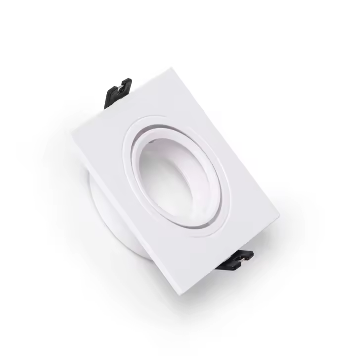 Ledkia Aro Downlight Cuadrado Basculante para Bombilla LED GU10 / GU5.3 Corte Ø 75 mm Blanco - 1