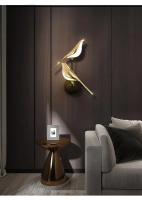 Lámpara De Pared LED Con Forma De Pájaro Dorado Estilo Nórdico Para Sala De Estar Dormitorio Bar Lámpara De Noche Creativa Y Decorativa - details 2