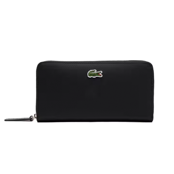 LACOSTE Cartera de Cuero artificial Mujer - L Zip Wallet, 10,5x20x3cm (AlxAnxP) - 1