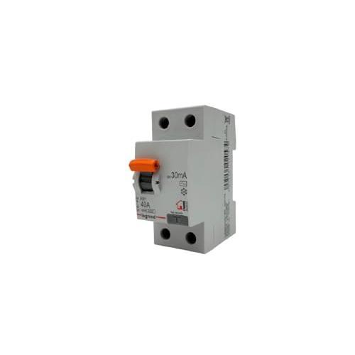 Interruptor Diferencial Legrand TX3 40A 30mA AC 230V – 2 Polos, Protección Para Personas E Instalaciones