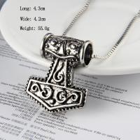 Collar De Runas Escandinavas Con Amuleto De Thor Mjolnir Y Vegvisir Colgante De Ancora En Acero Inoxidable Para Hombres Joyería Moda Unisex - details 6