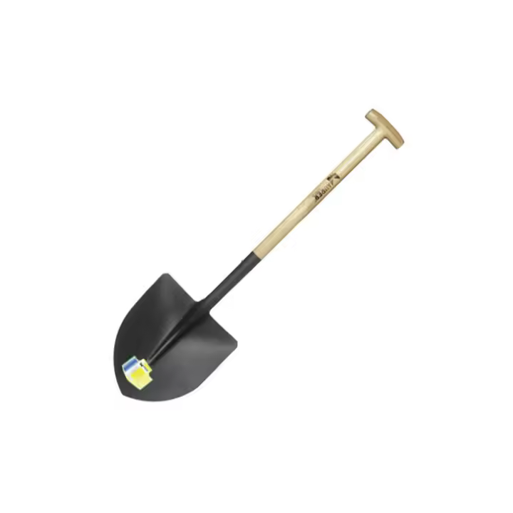 Pala redonda mango madera muleta, para trabajos e jardinería y albañilería - 1