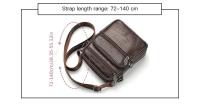 Bolso Bandolera Hombre De Cuero Genuino Nueva Vertical Multifuncional Bolso De Hombro Estilo Casual Viaje Mensajero - details 1