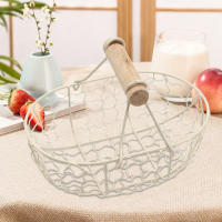 Cesta De Almacenamiento De Hierro Para La Cocina Organizador De Frutas Y Aperitivos Cesta Para Pan Y Alimentos Fotografía Propiedad Tamaño Approx 30x20x15cm - details 1