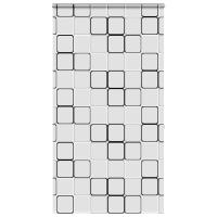 vidaXL Estor enrollable para ducha con casete 130x240 cm tela ancho en color Gris claro/Adorno/Blanco y más | protección solar decorativa para ventanas hogar oficina dormitorio fácil de instalar - details 6