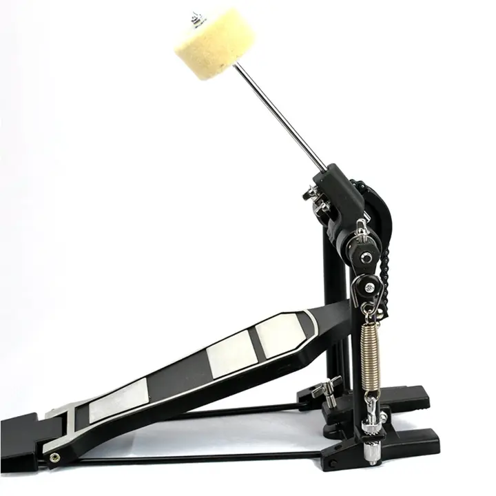 Pedal De Batería De Tambor Con Golpeador De Lana De Batería De Aluminio Pedal Sencillo Para Set De Tambor - 1