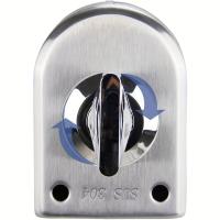 Cerradura De Puerta Deslizante Antirrobo Con Cierre De Tierra En Acero Inoxidable 304 Vidrio Pulido Acabado Cerradura De Bisagra Doblemente Swing Para Marco Sin Vidrio - details 4