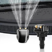 2pcs De Boquillas De Limpiaparabrisas Doble Agujero Para La Mayoría De Los Modelos De Coche Accesorios Ajustables Para Rociado De Agua - details 2