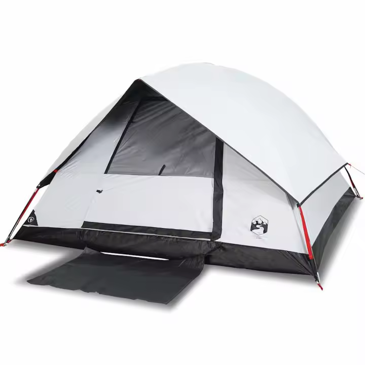 vidaXL Tienda de campaña iglú 4 personas tela opaca impermeable blanco - 1