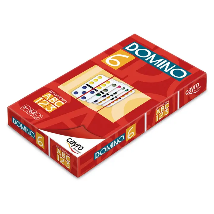 Cayro - Dominó - + 6 Años - Modelo Multicolor con Fichas de Colores - Juego Clásico de Mesa para Niños y Adultos - Ideal para Viaje - 2 a 4 Jugadores - 1