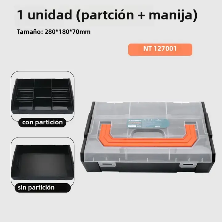 Caja De Almacenamiento Ajustable AMR Para Joyería Perlas Tornillos Organizador Práctico De Compartment Plástico Conectable Caja De Herramientas - 1