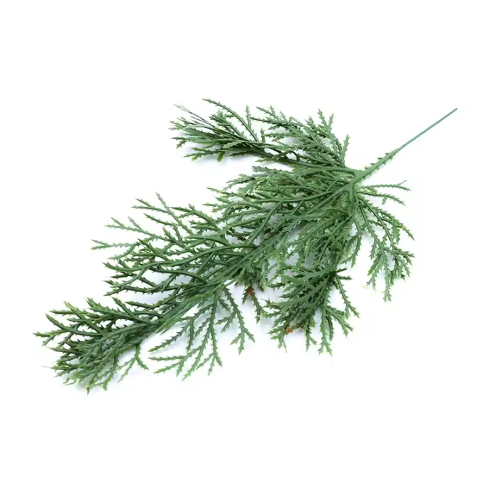 5 Piezas De Plantas Artificiales En Vaso Para Decoración De Boda Accesorios De Novia Regalos DIY Caja De Caramelo Navidad Rama De Pino Colgante Material PP - 1