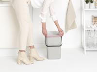 BRABANTIA Sort & Go Waste Bin Light Grey 25 L - Cubo de Basura de 25 Litros, Color Gris Claro - details 0
