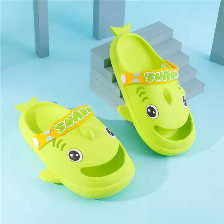 Chupines De Verano Para Niños Y Niñas Con Diseño De Tiburón Antideslizantes Suaves Para Interior Comodidad Cálido Al Hogar - 1