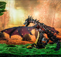 Bloques De Construcción Dragón De Fuego Smaug 1359 Piezas Modelo Animal Para Jóvenes Y Adultos Decoración De Escritorio Juguete Educativo Regalo De Navidad - details 11
