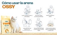Arena de TOFU Pack x4 para Gatos Ossy 10Kg–24L Arena aglomerante para Gatos Sin químicos  Sin Fragancias Artificiales  99,98% Libre de Polvo Retención de Olores Desechable por el inodoro Tofu Cat Litter. - details 2