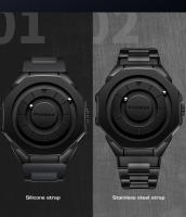 FOXBOX Reloj De Pulsera Para Hombre Moda Nueva 2025 Crea Scrolling Bolas Quartizo Reloj Casual Impermeable Lujo Ancho De Pulsera 25-29mm Diámetro De Dial 50mm Y Más - details 9