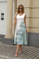 EMERY ROSE Conjunto De Vestido Y Chaqueta Abierta Con Estampado Floral Y Tirantes Spaghetti Para Mujer Estilo Casual - details 4