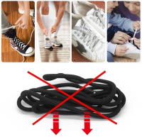 Par De Cordones Elásticos Sin Atar Para Niños Y Adultos Zapatillas Cuerda Redonda De Metal Para Zapatos Semicírculo - details 1