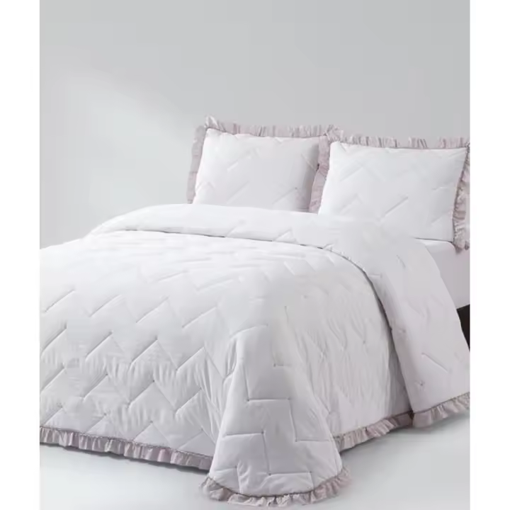 Clara Vidal, edredón Dubón Stonewash blanco natural para cama de 135 cm. - 1