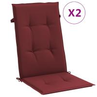 vidaXL Cojines silla respaldo alto 2 uds tela Color Antracita melange,  Gris claro melange,  Gris oscuro melange y mas Cojín Decorativo de Asiento Cojines de muebles de salon - details 7