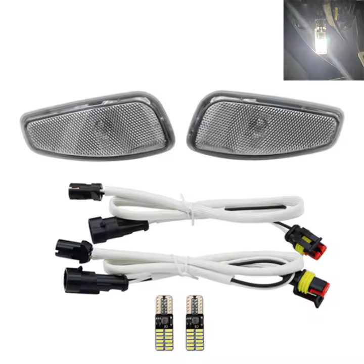 2Pcs Lámparas De Señalización Lateral Para Jeep Renegade 2014-2016 Luz De Faro Con Señal De Giro En Blanco/Azul/Nublado - 1