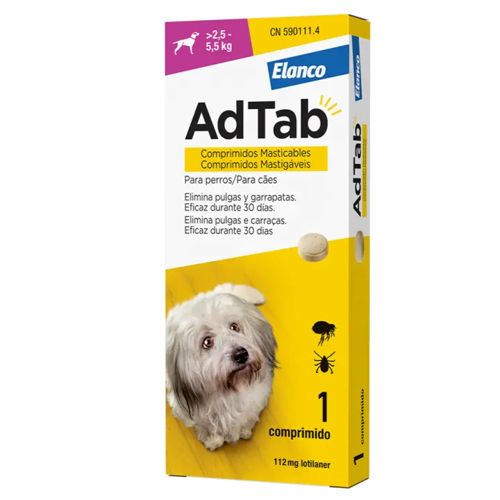 ADTAB 112mg Perro (2,5 a 5,5 kg) (1 comprimido) - 1