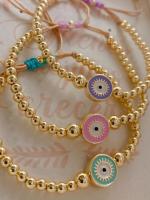 Pulsera De Moda Con Ojo Maléfico Para Mujer KKBEAD Plata Pura 18K Impermeable Hecha a Mano Regalo Ideal Para Fiesta Aniversario Boda - details 2