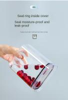 Juego De 4 Botellas Selladas De Gran Capacidad Para Almacenamiento De Cereales Transparente Plástico Resistente Al Humo En La Cocina - details 12