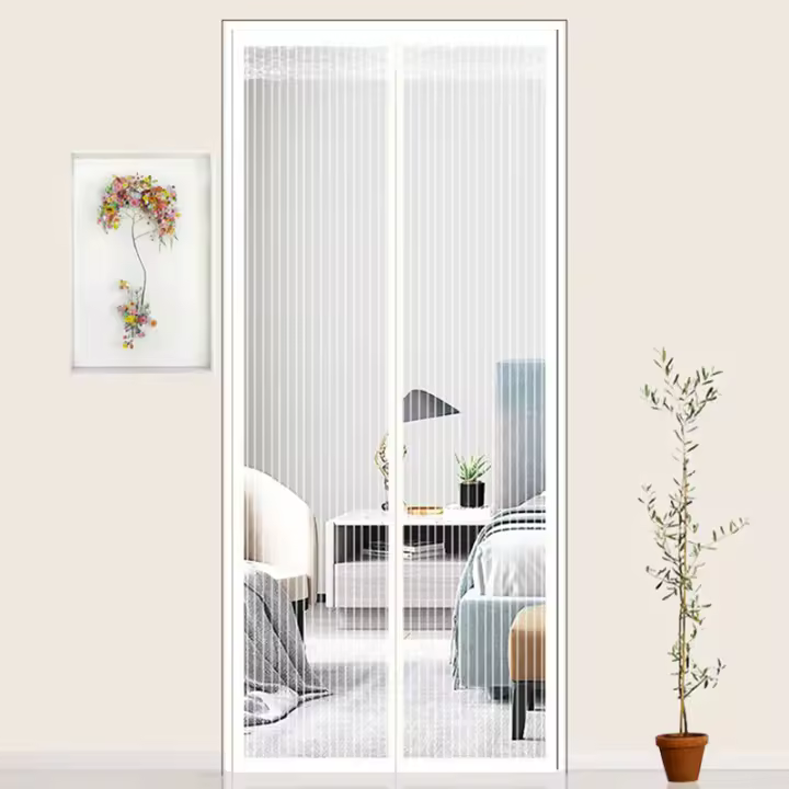 Malla mosquitera con Cierres magnético, evitar la Entrada de Insectos, Deja pasar la Brisa, Resistant, apta para mascotas y niños, para Puertas anteriores y correas - 1