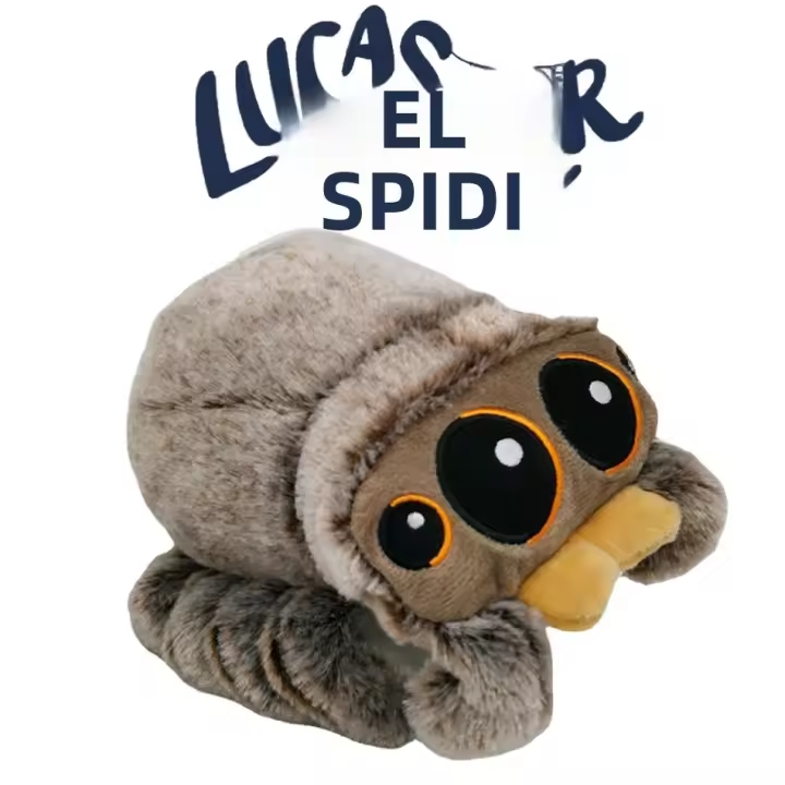 Juguete De Peluche Araña Negra Pequeña Lucas Simulada Muñeco De Cojín Anime Juego Decoración De Habitación Regalo Para Niños - 1