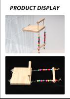 Juguete De Aire Libre Para Pájaros CAWAII KENNEL Percha De Madera Para Periquitos Con Cuentas De Masticar Juguete De Juego Para Pájaros En Jaula - details 5