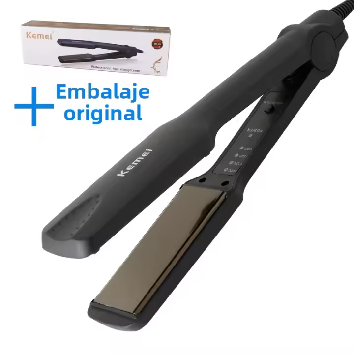 Kemei Chapinha Profesional Para Cabello Alisador Y Rizador De Cabello Herramientas De Estilo Con Control De Temperatura Ionic Flat Iron - 1