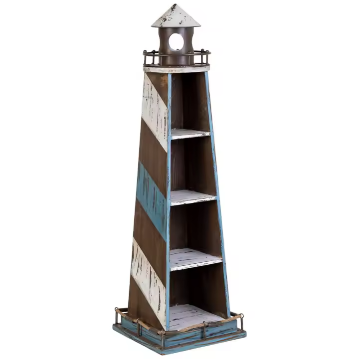 Faro estantería de madera y metal 30.5x30.5x107h cm - 1